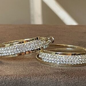 New Badgley Mishka Gold-Brass Large Hoops 🆕